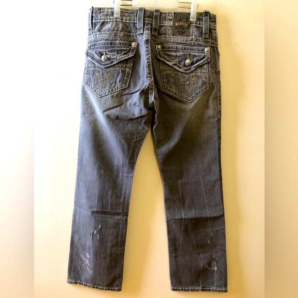 NWOT Rock Revival Men’s Straight Jeans - Picture 4 of 6